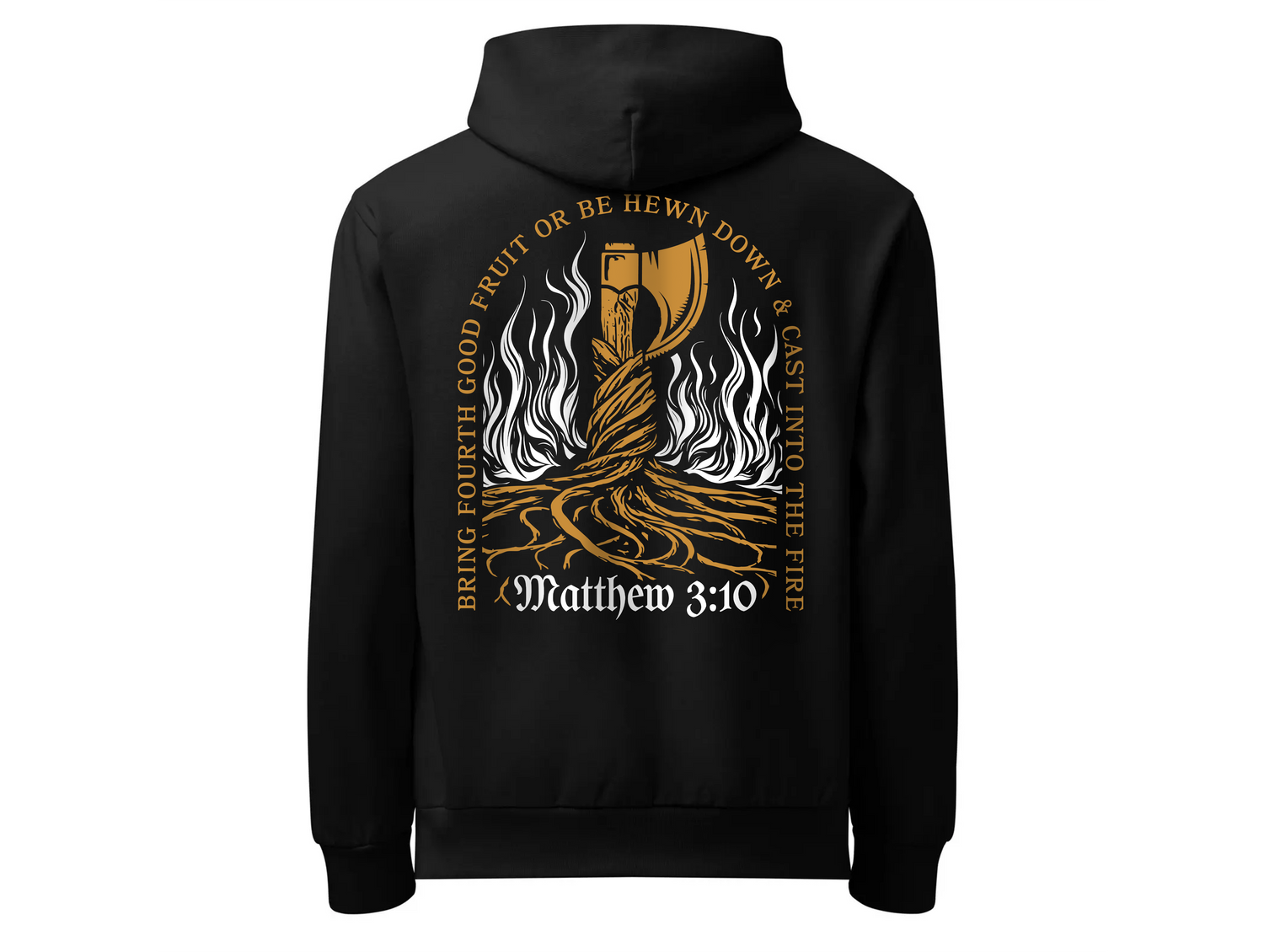 Axe and Fire Mens Hoodie